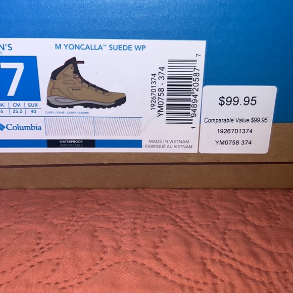 Columbia mens yoncalla suede hiking boots - Picture 2 of 2